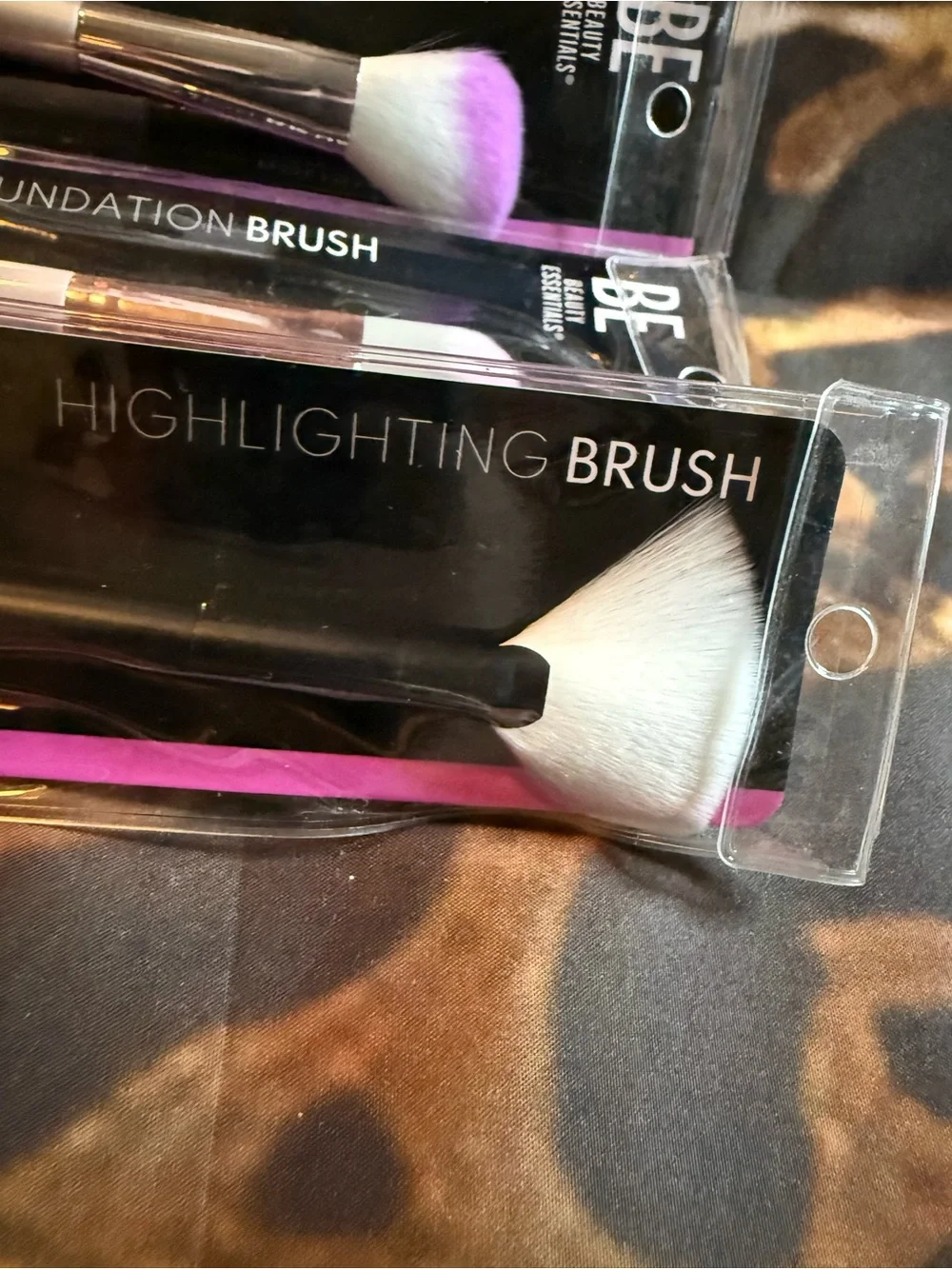 BE Bold Makeup Brush Set - Pink, White & Gold Accents -5 pieces